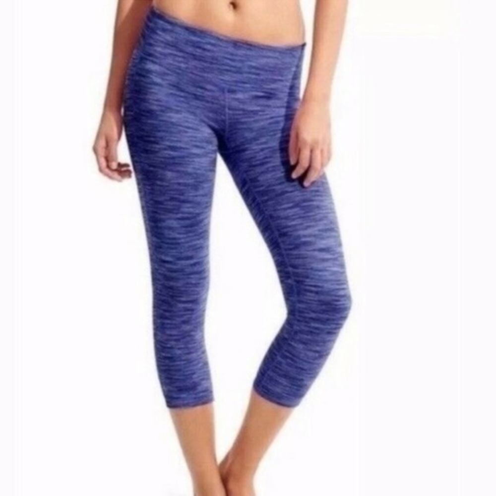 ATHLETA Blue Energy Chaturaga Capri Space Dye Women’s Legging Sz S